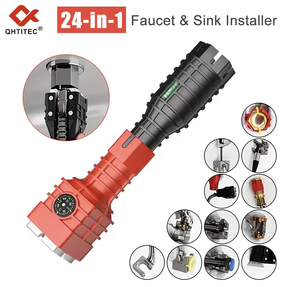 scb-24in1 black-red 24-in-1 multifunctional sink wrench